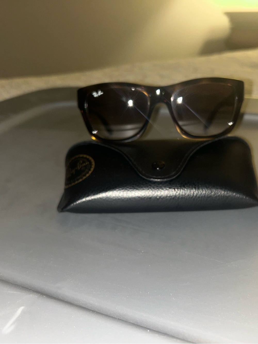 Ray-Ban Brown Tortoise Gradient Women's Square Sunglasses
